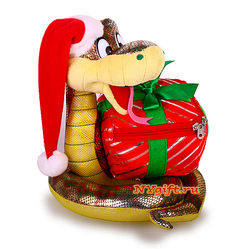  Новогодняя змейка с подарком - профиль